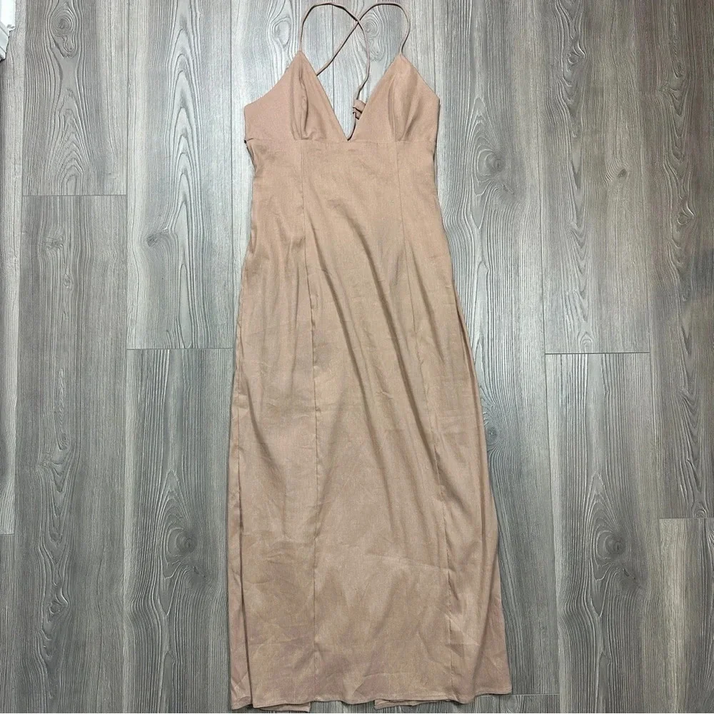 Zara Tan Midi Dress - Picture 1 of 4